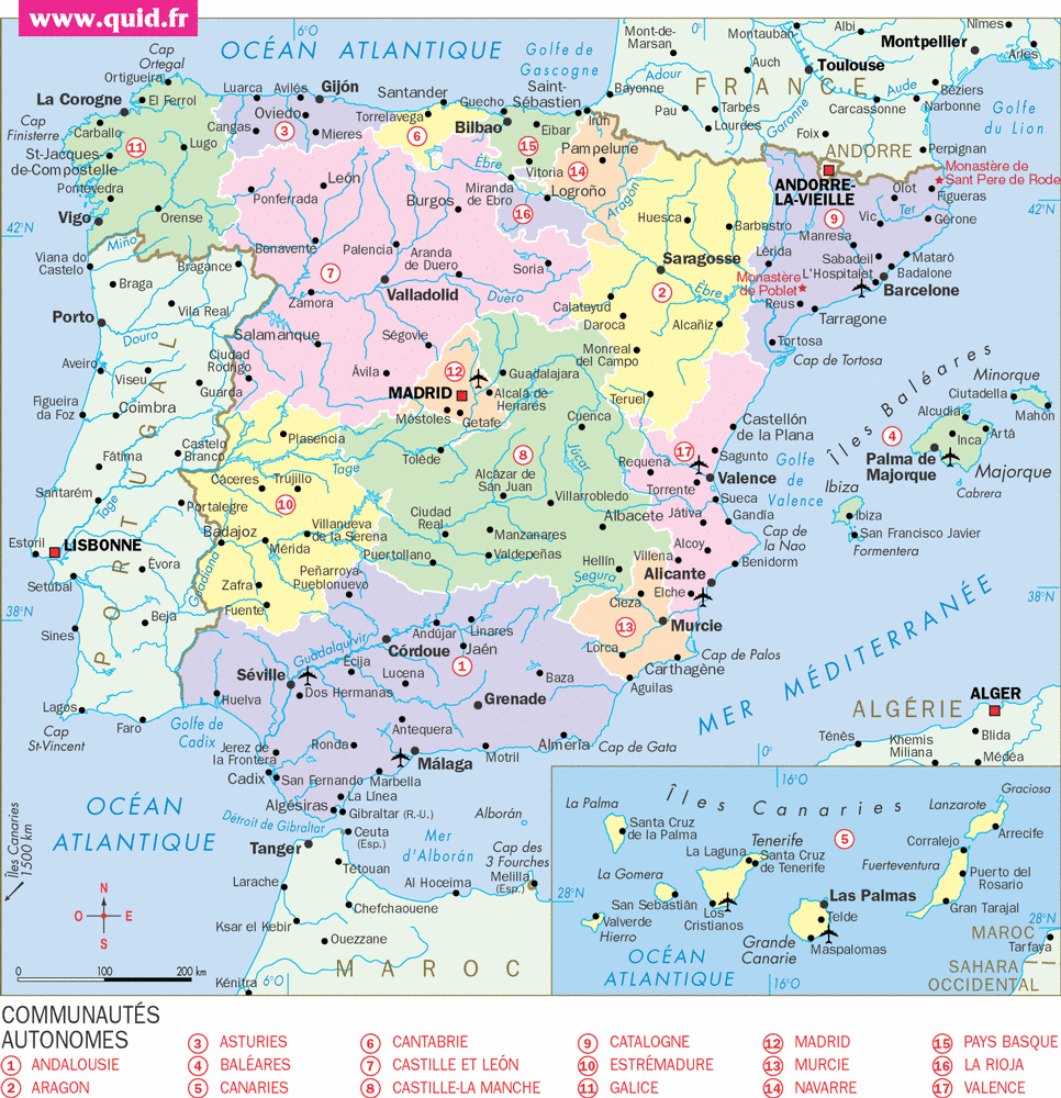 Espagne Carte Ville – cosprocare