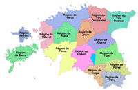 Carte Estonie avec les régions administratives