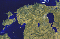 Carte de l'Estonie satellite