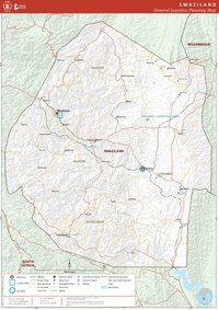 grande carte Eswatini route