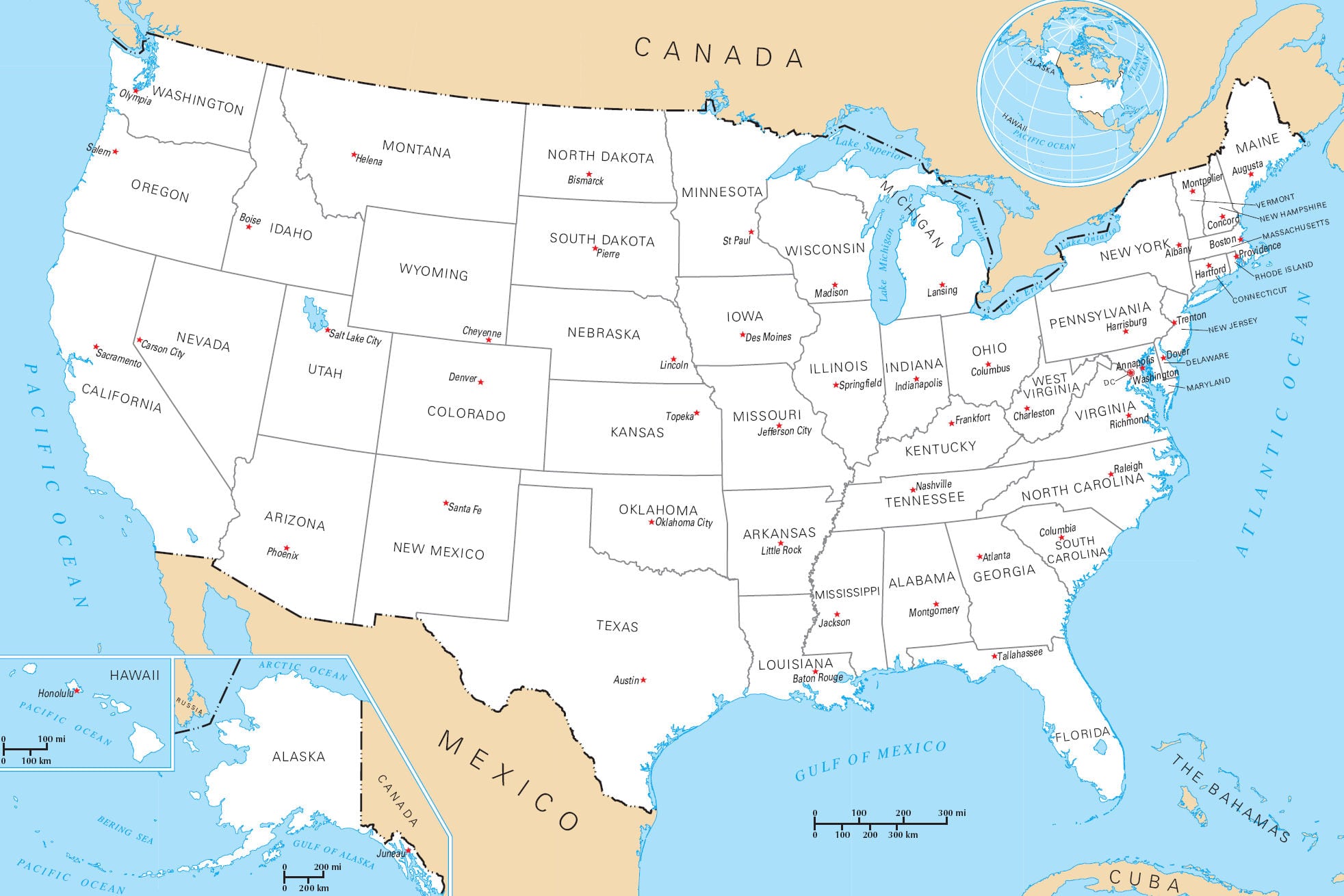 carte usa vierge