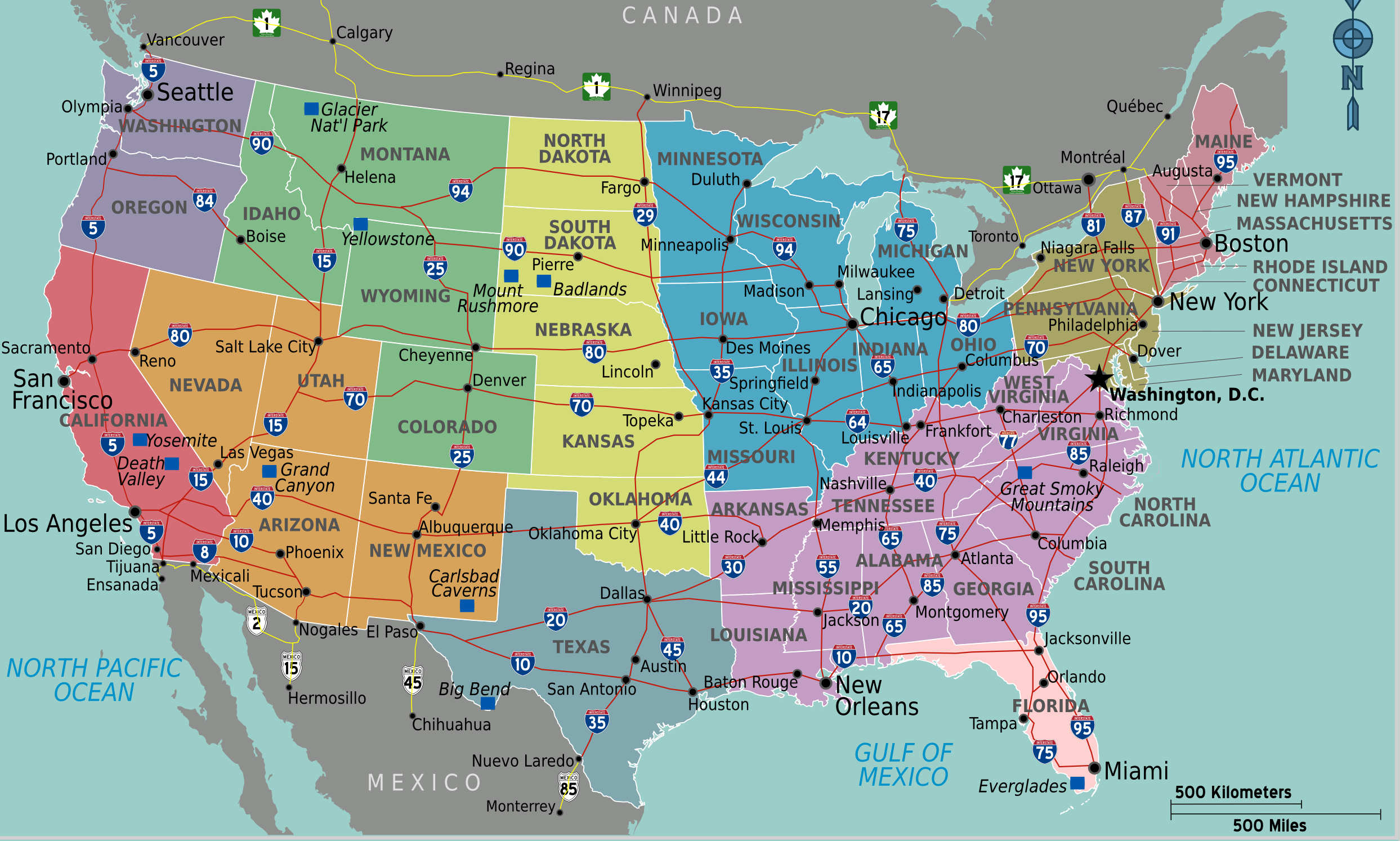 carte-des-etats-unis-ville