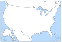 Carte Etats Unis complètement vierge