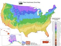 carte États-Unis température annuelle minimale moyenne