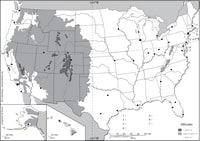 carte États-Unis vierge à compléter