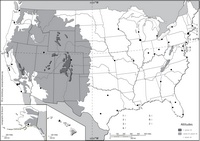 Carte des Etats-Unis vierge à compléter