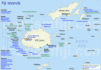 Carte resort Fidji