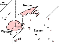 Carte Fidji division administrative