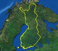 Photo satellite de la Finlande