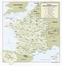 carte de france capitale administrative