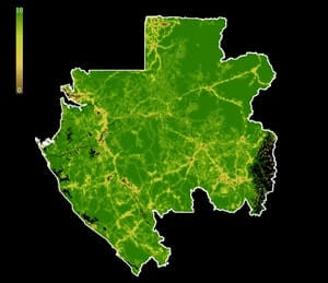 carte Gabon indice intégrité forêt