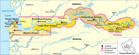 carte Gambie région ville