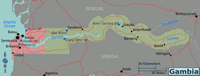 carte Gambie ville route