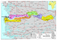 Carte Gambie ville route