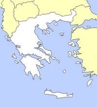 carte Grèce vierge