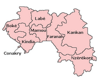 carte Guinée région