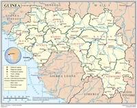 carte Guinée route région