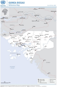 carte ville route Guinée Bissau