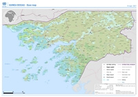 grande carte Guinée Bissau ville route