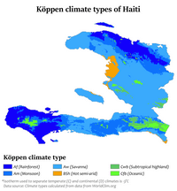 carte Haiti climat