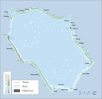 Carte Penrhyn îles Cook