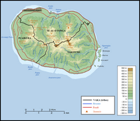 Carte Rarotonga îles Cook