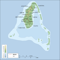 Carte Aitutaki îles Cook