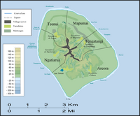 Carte Atiu îles Cook