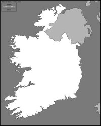 Carte d'Irlande vierge