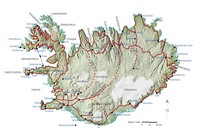 Carte de l'Islande avec les routes principales