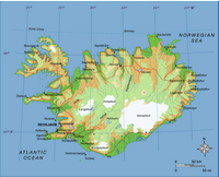 Carte de l'Islande routière