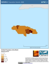 carte Jamaïque densité population
