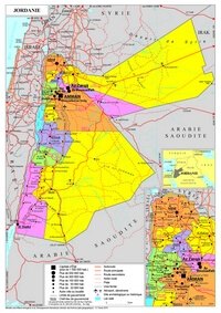 Carte Jordanie capitale ville route aéroport