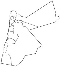 carte vierge Jordanie