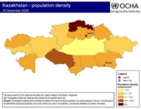 Carte population Kazakhstan