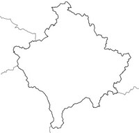 carte vierge Kosovo
