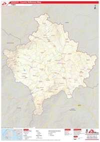 grande carte Kosovo routière route