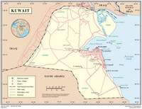 Carte Koweït capitale ville route aéroport