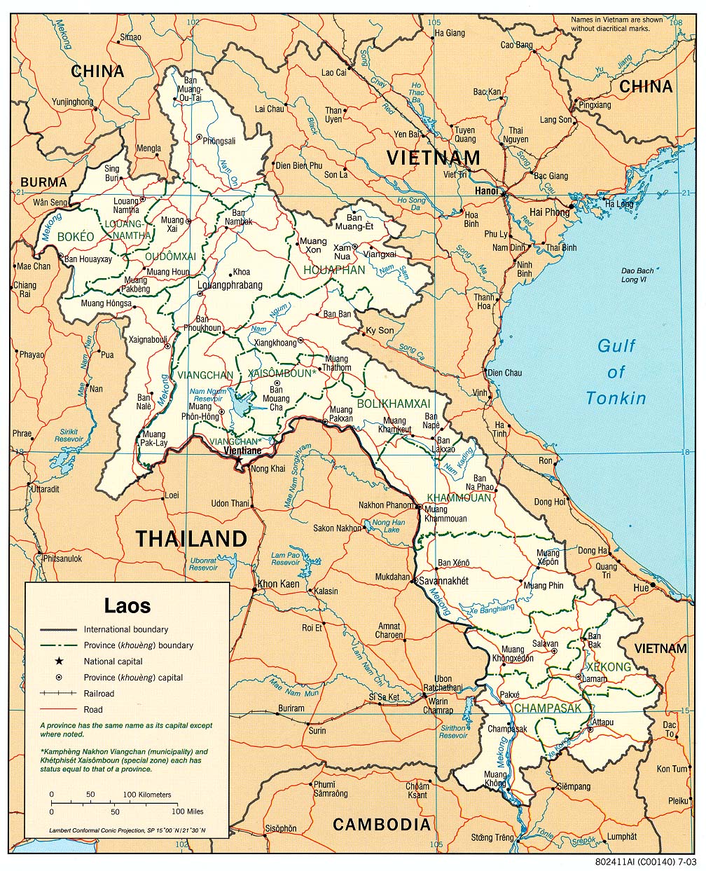 Cartograf.fr : Carte du Laos