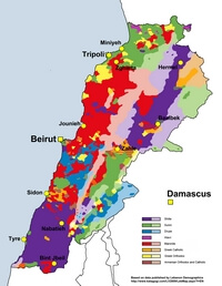 carte Liban religion