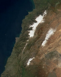 Image satellite Liban