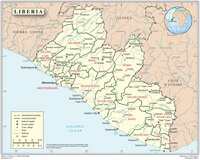 carte Liberia ville village route