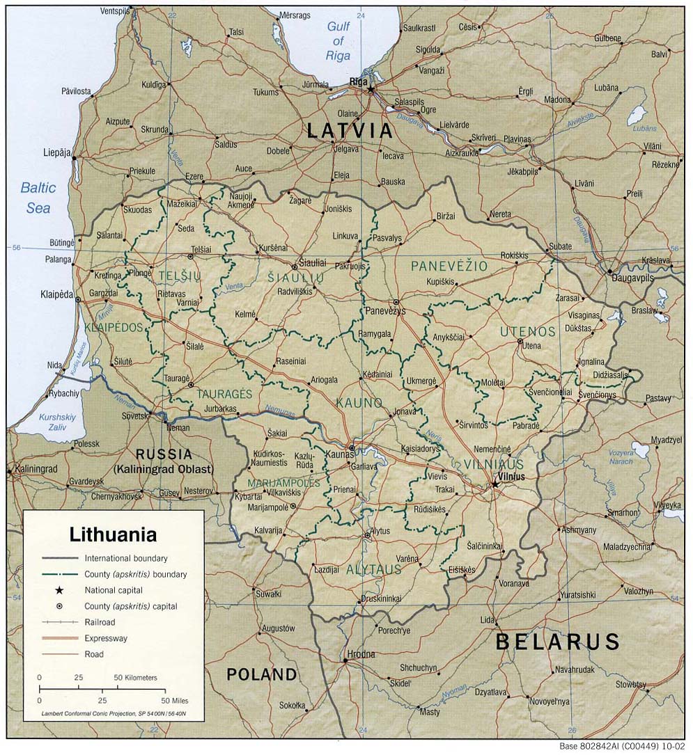 carte Lituanie