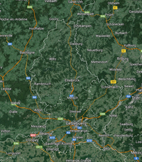 Carte du Luxembourg photo satellite