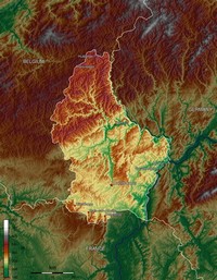 carte Luxembourg relief altitude