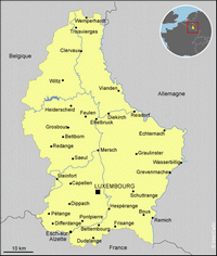 carte Luxembourg villes