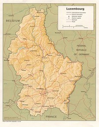 carte Luxembourg villes capitale routes chemins de fer