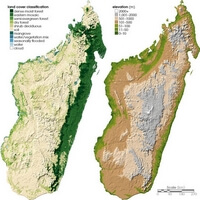 Carte de Madagascar type sol altitude