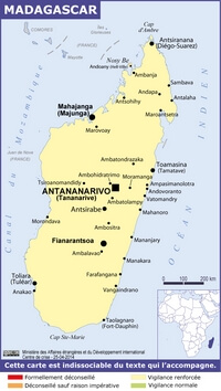 carte Madagascar simple