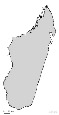 carte Madagascar vierge